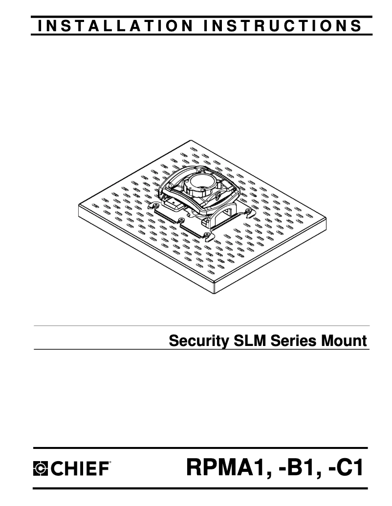 Page 1 de la notice Manuel utilisateur Chief RPMB1