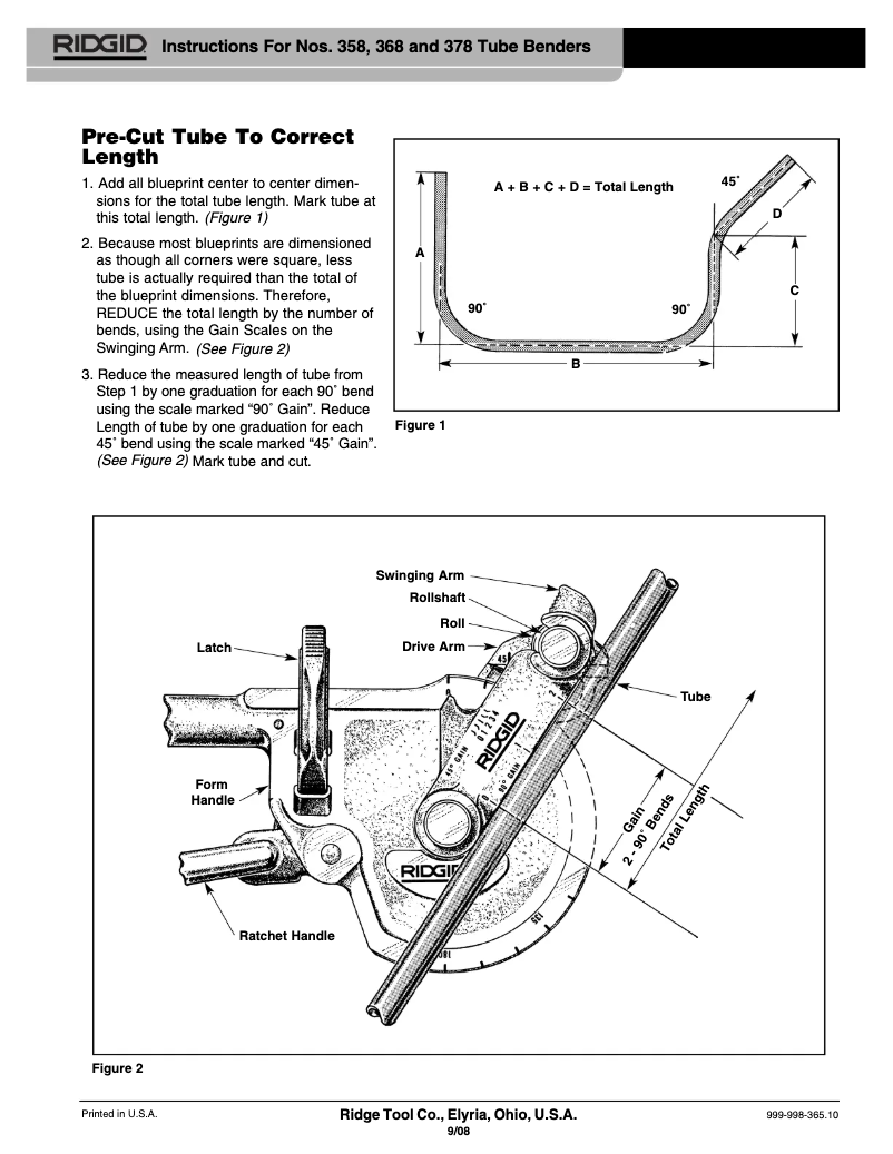 Page 1 de la notice Manuel utilisateur Ridgid 368