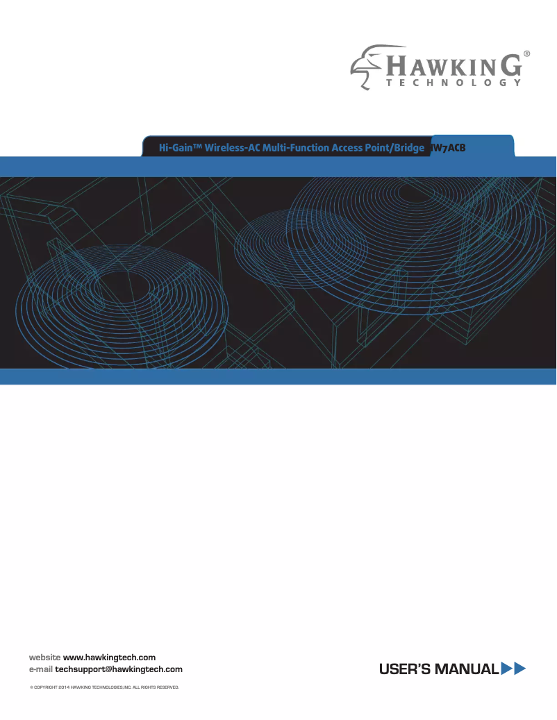 Page 1 de la notice Manuel utilisateur Hawking Technologies HW7ACB