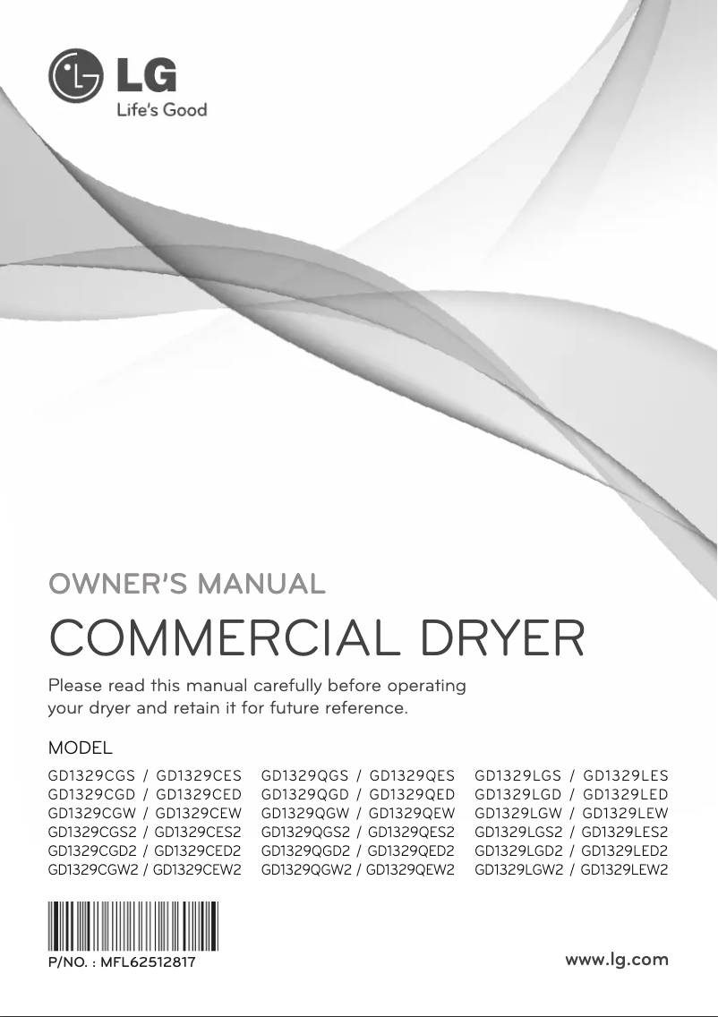 Page 1 de la notice Manuel utilisateur LG GD1329W2