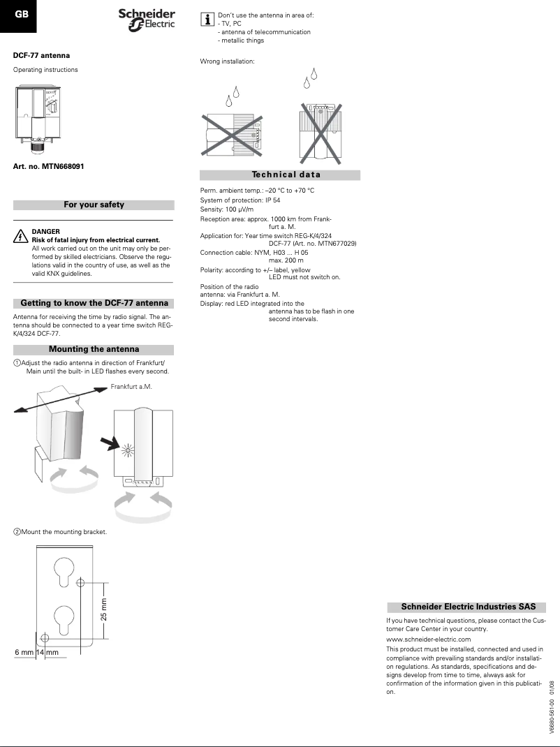 Image de la première page du manuel de l'appareil MTN668091