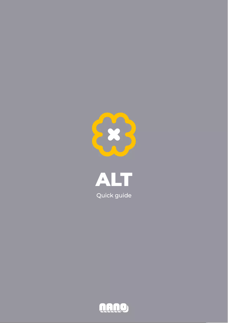 Image de la première page du manuel de l'appareil ALT