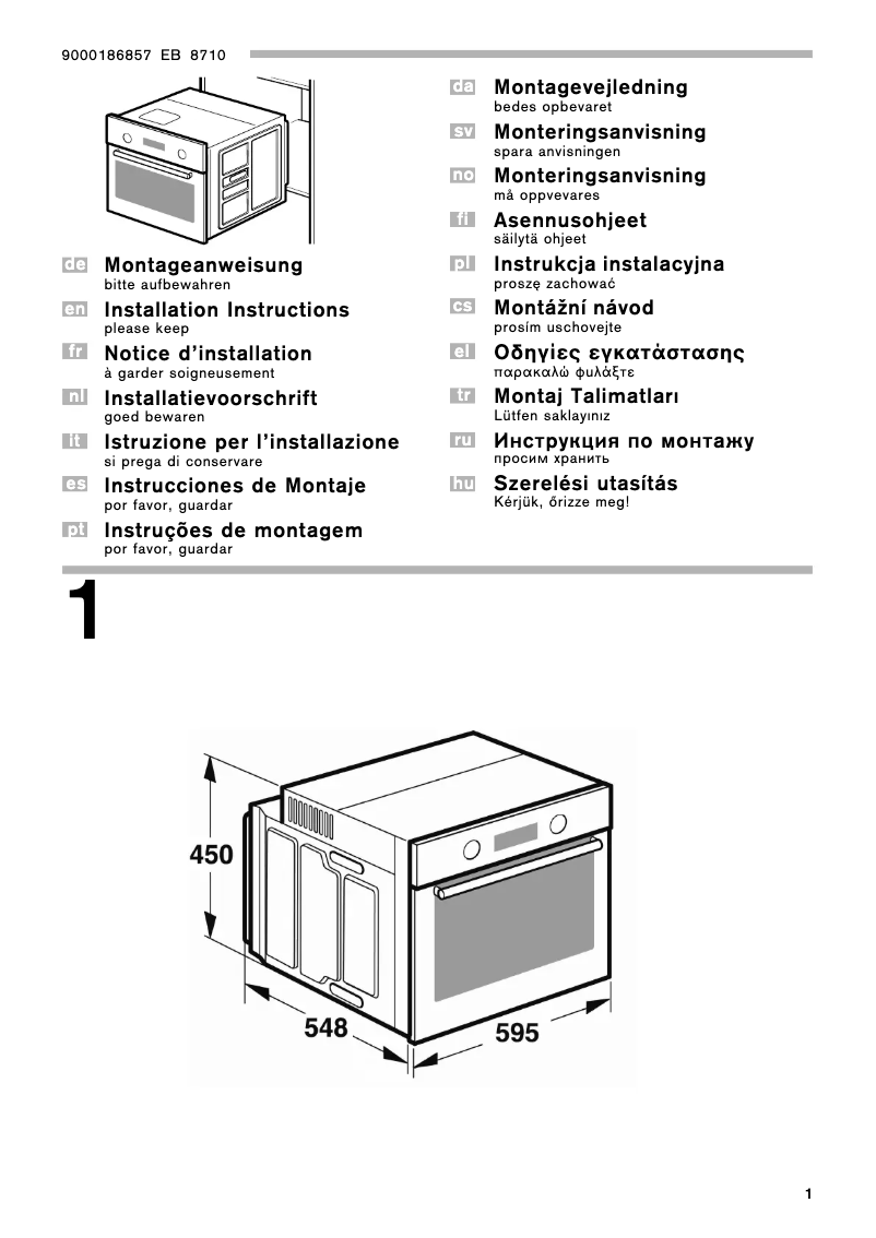 Página 1 del manual Guía de instalación Siemens HB26D550