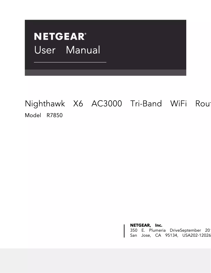 Page 1 de la notice Manuel utilisateur Netgear Nighthawk R7850