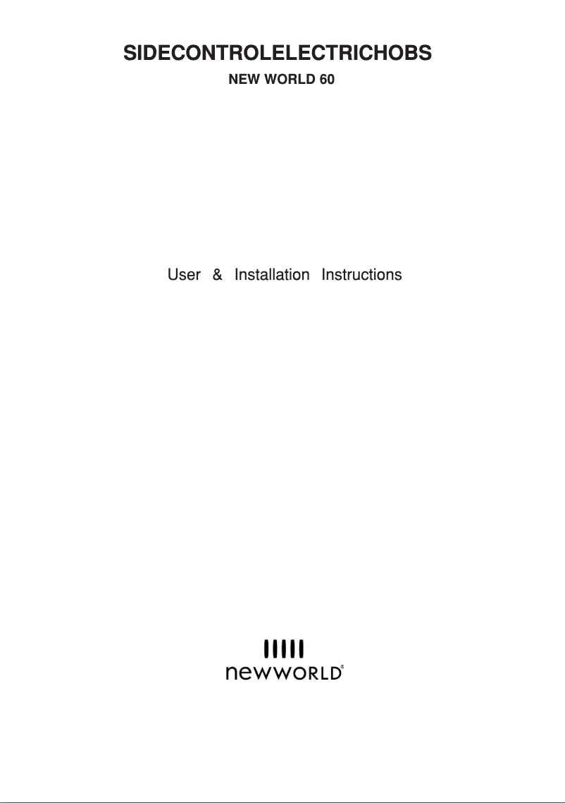 Page 1 de la notice Manuel utilisateur New World NWSHU601