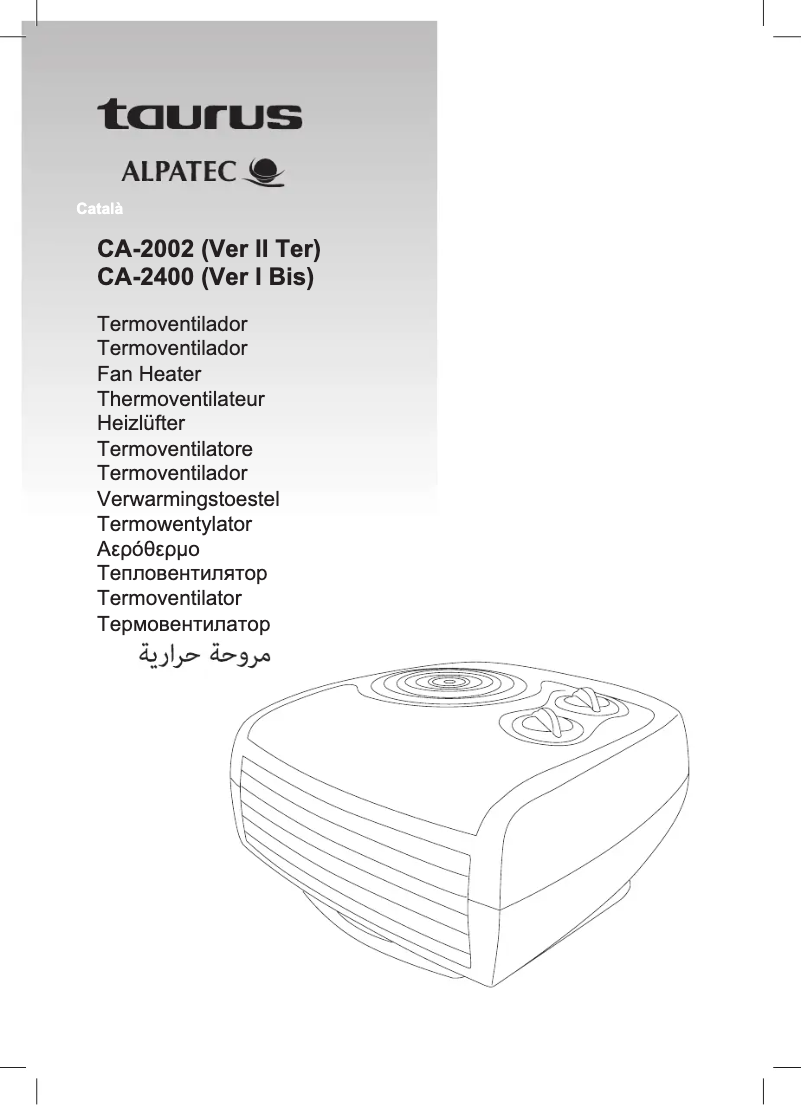 Page n°1 - Manuel utilisateur Taurus CA-2400