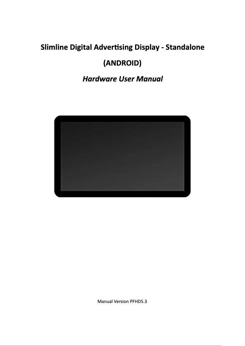 Page n°1 - Manuel utilisateur Allsee PF19HD6