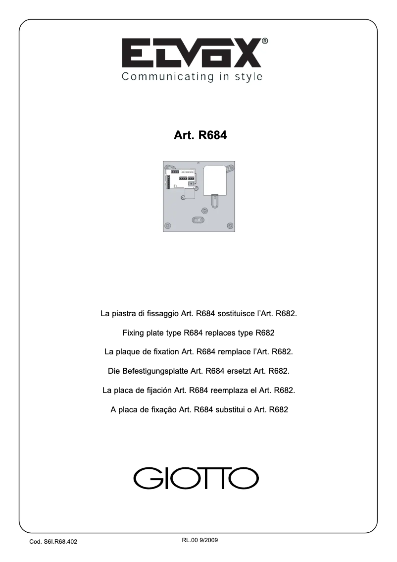 Image de la première page du manuel de l'appareil ELVOX 6328/C