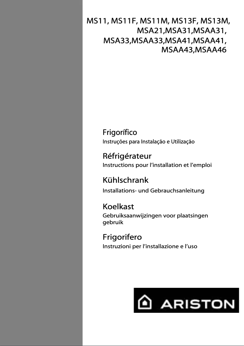 Page 1 de la notice Manuel utilisateur Ariston Thermo MSAA41