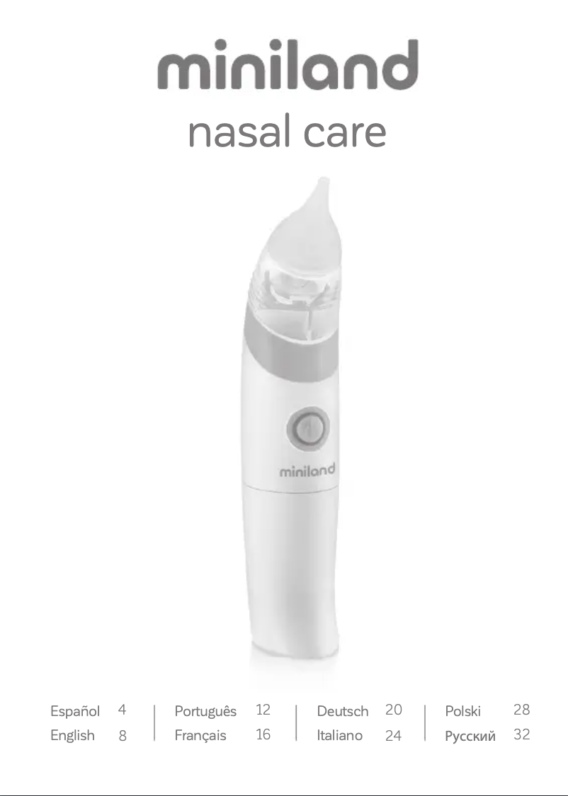 Page 1 de la notice Manuel utilisateur Miniland Nasal care 89058