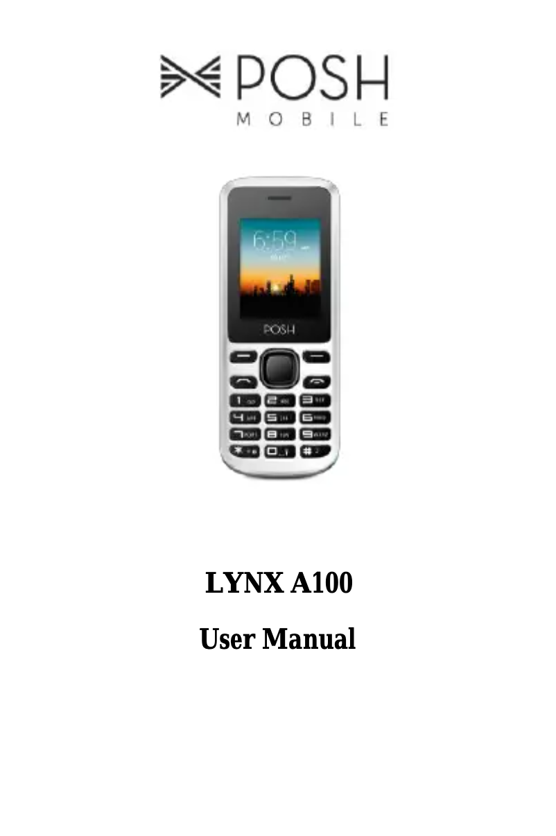 Page n°1 - Manuel utilisateur Posh Mobile Lynx A100