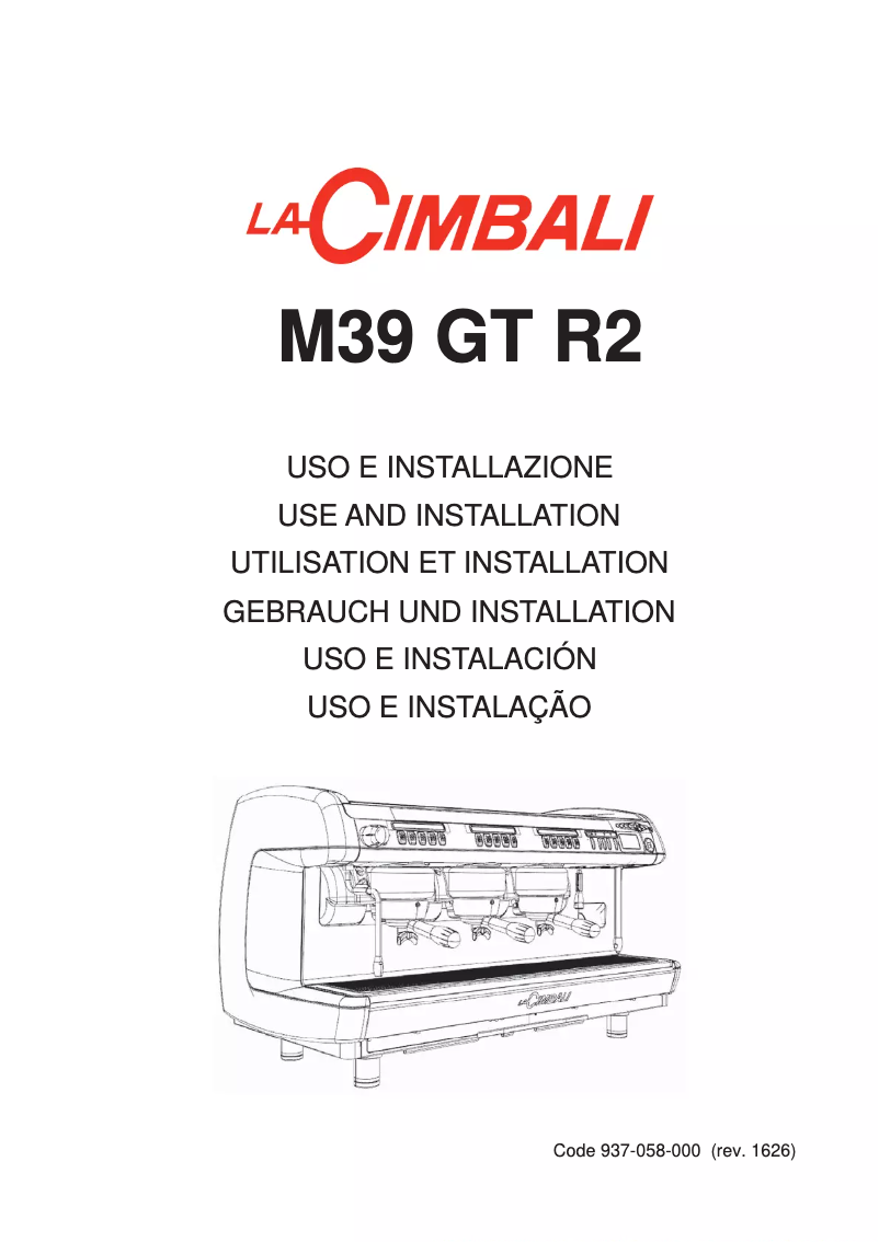 Image de la première page du manuel de l'appareil M39 GT R2