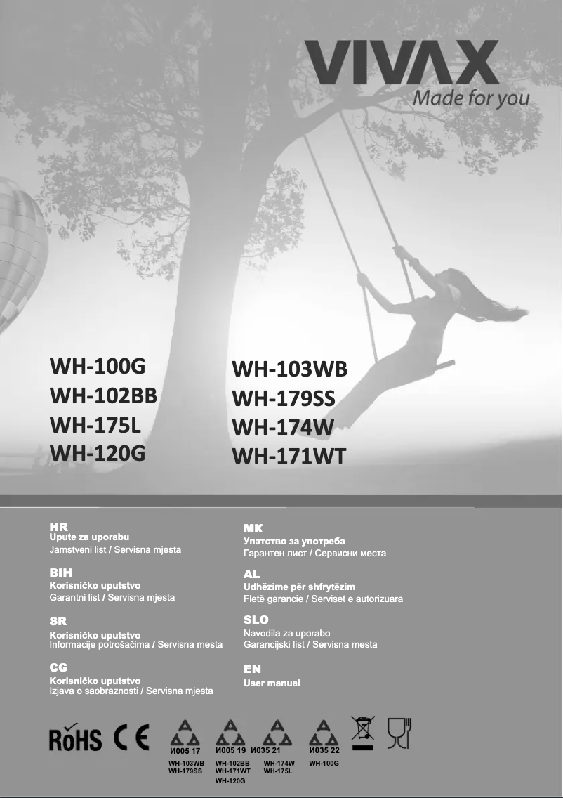 Página 1 del manual Manual de usuario Vivax WH-100G