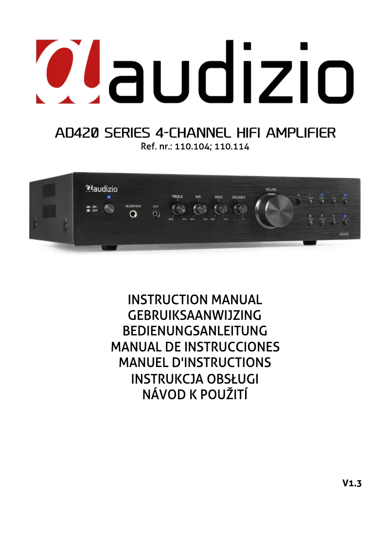Page n°1 - Manuel utilisateur Audizio AD420B