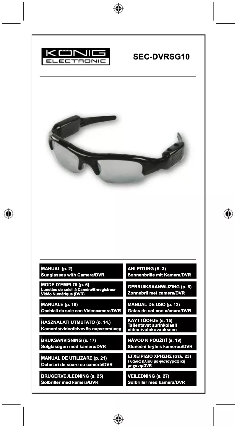 Page n°1 - Manuel utilisateur Konig SEC-DVRSG10