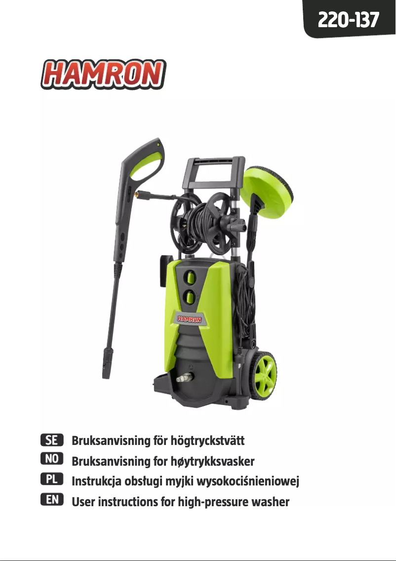 Page 1 de la notice Manuel utilisateur Hamron 220-137