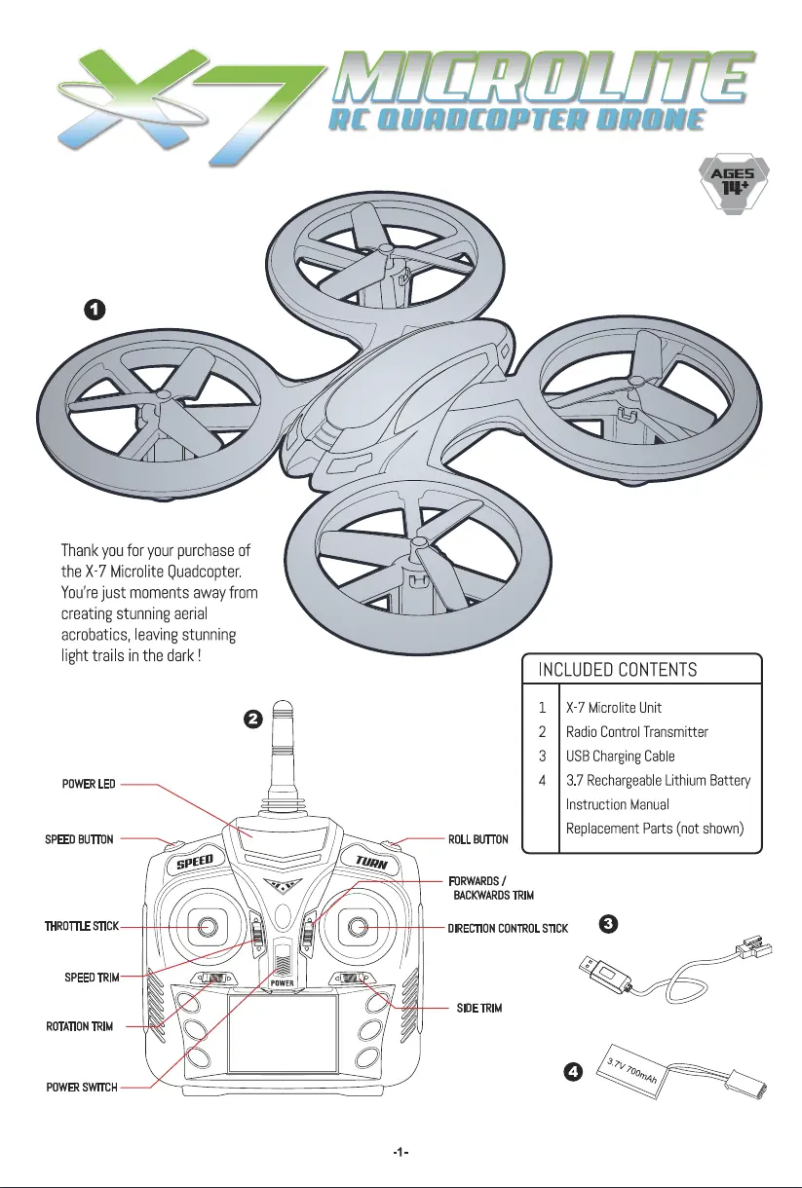 Page n°1 - Manuel utilisateur Odyssey X7 Microlite ODY-7505