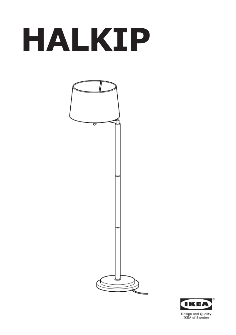 Page 1 de la notice Manuel utilisateur Ikea HALKIP 304.270.44