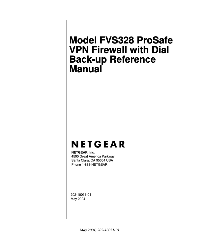 Page 1 de la notice Manuel utilisateur Netgear FVS328