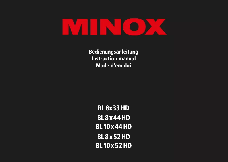 Page n°1 - Manuel utilisateur Minox BL 10X44 HD
