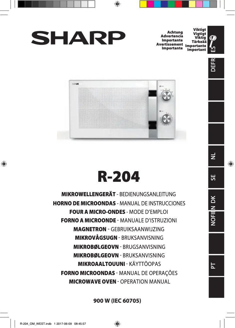 Image de la première page du manuel de l'appareil R-204S