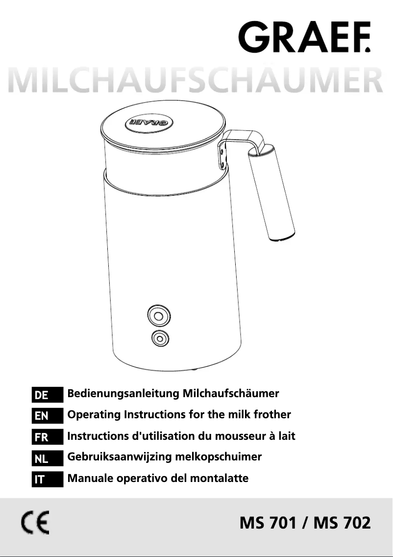 Page 1 de la notice Manuel utilisateur Graef MS 703