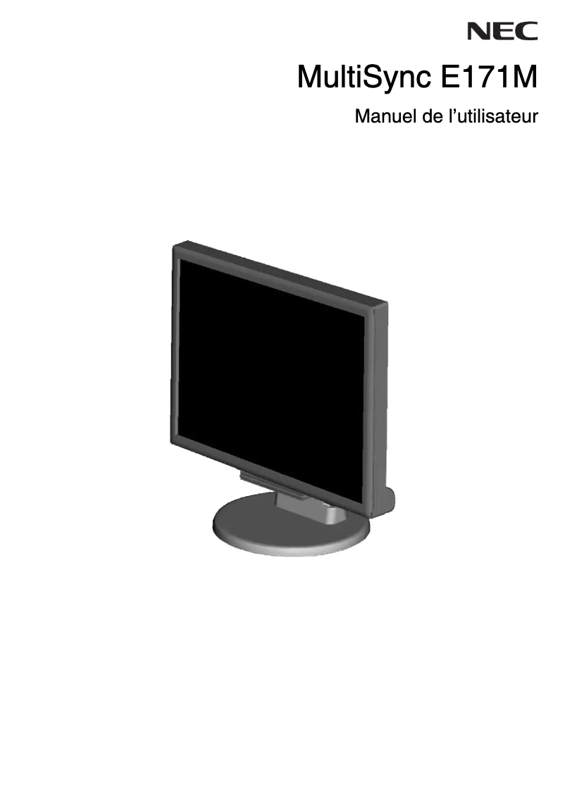 Page 1 de la notice Mode d'emploi NEC MultiSync E171M