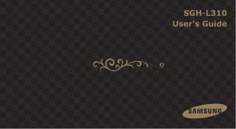 Page n°1 - Manuel utilisateur Samsung SGH-L310
