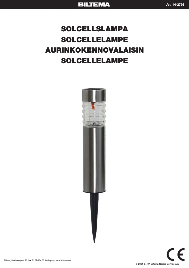 Página 1 del manual Manual de usuario Biltema 14-2755