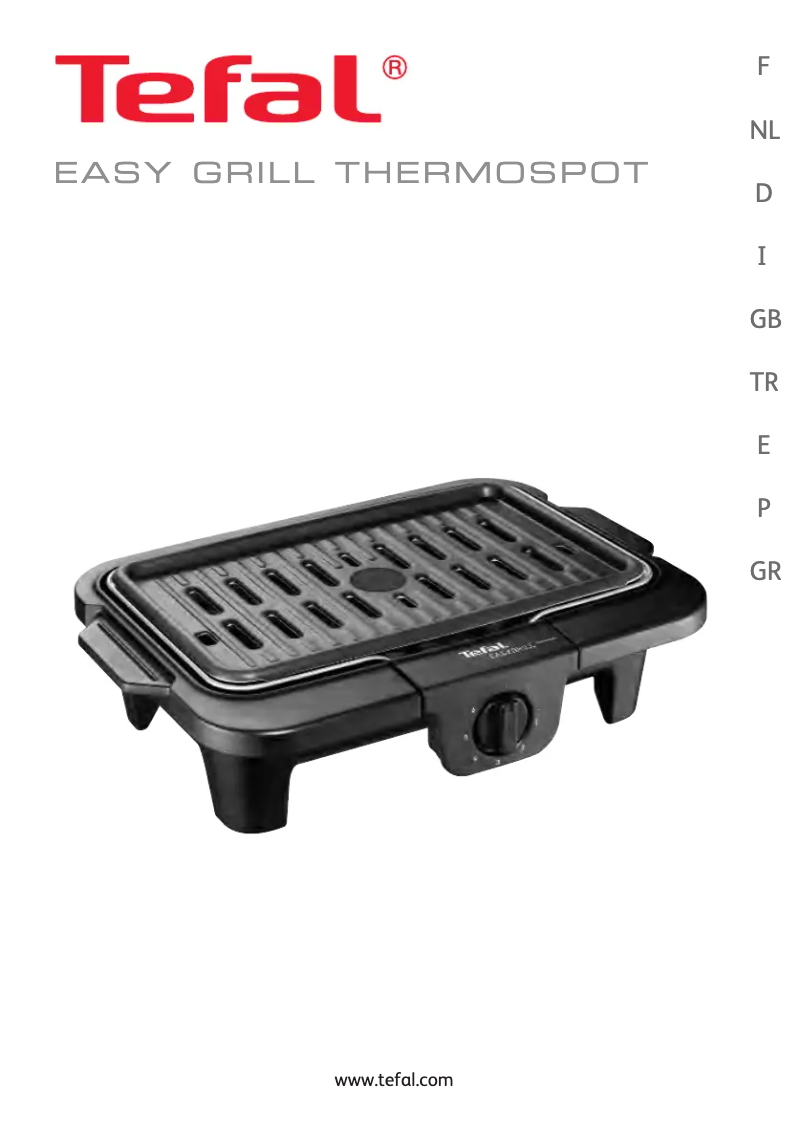 Page 1 de la notice Manuel utilisateur Tefal Easygrill Comfort Thermospot CB2200