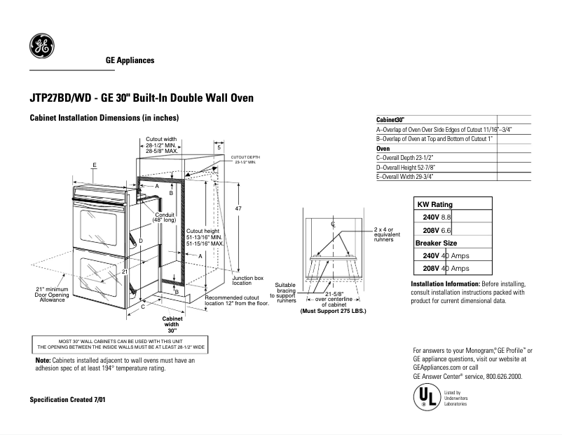 Image de la première page du manuel de l'appareil JTP27WDWW