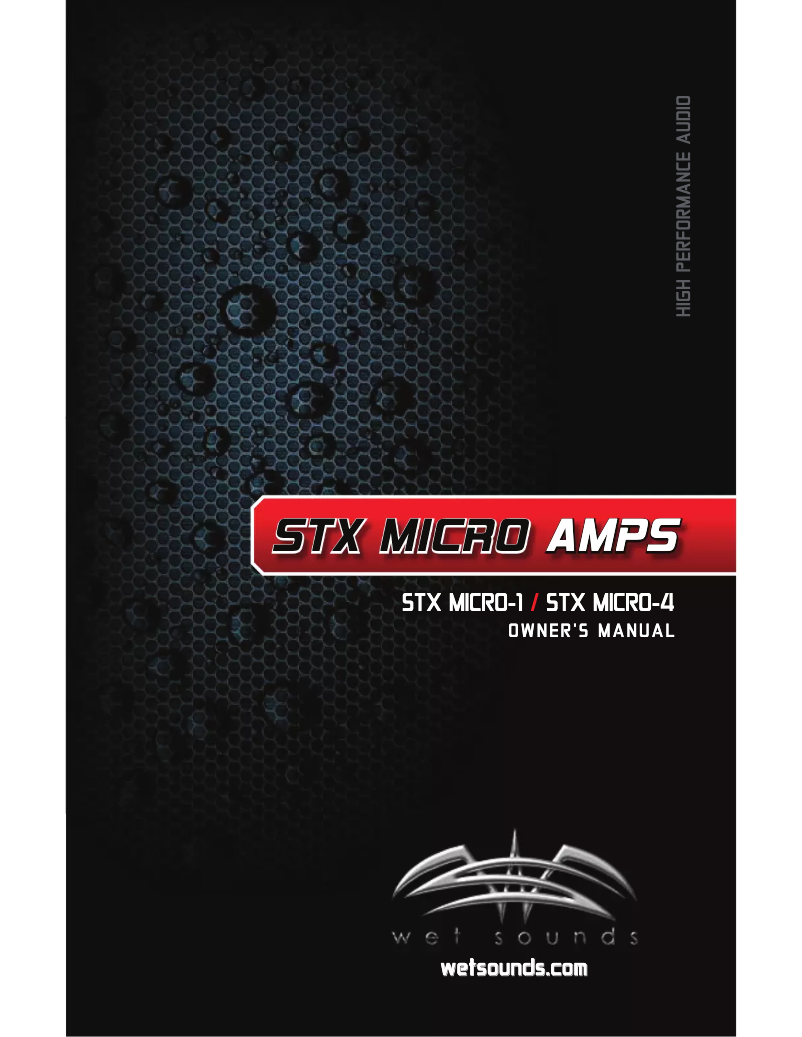 Image de la première page du manuel de l'appareil STX Micro-1