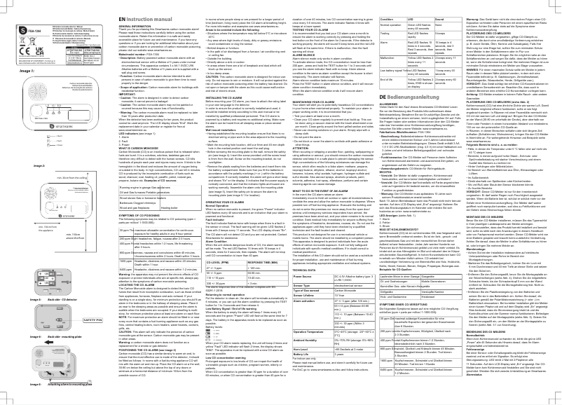 Page 1 de la notice Manuel utilisateur Smartwares FGA-13041