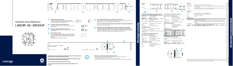 Image de la première page du manuel de l'appareil GS-3652XUP