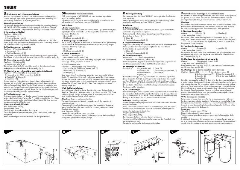 Page 1 de la notice Manuel utilisateur Thule Boxlift 571