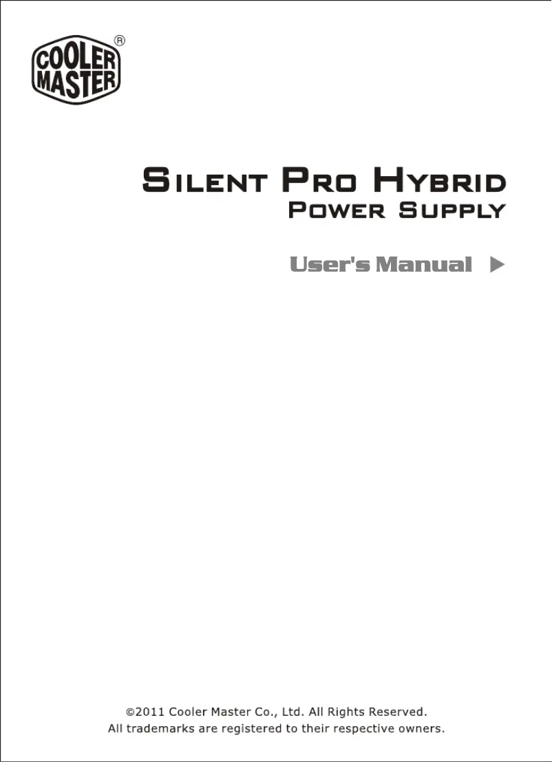 Page n°1 - Manuel utilisateur Cooler Master Silent Pro Hybrid