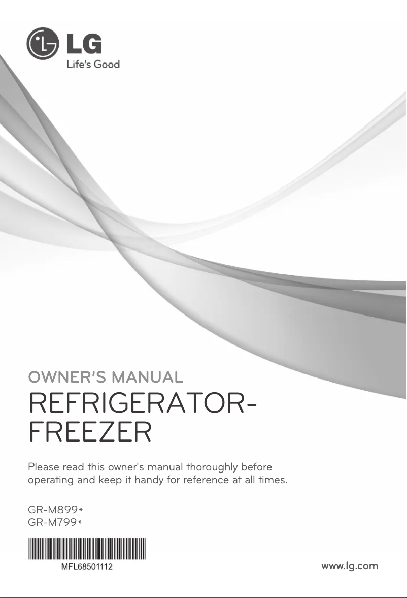 Page 1 de la notice Manuel utilisateur LG GR-M799HN