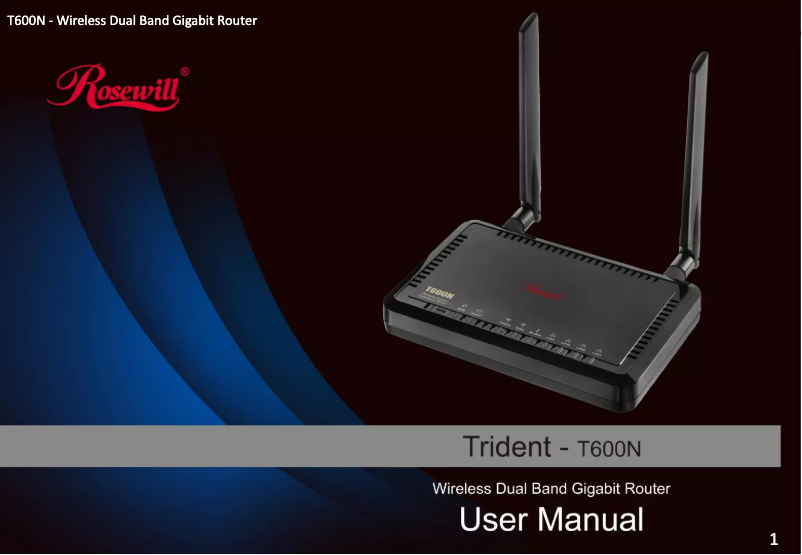 Page 1 de la notice Manuel utilisateur Rosewill T600N