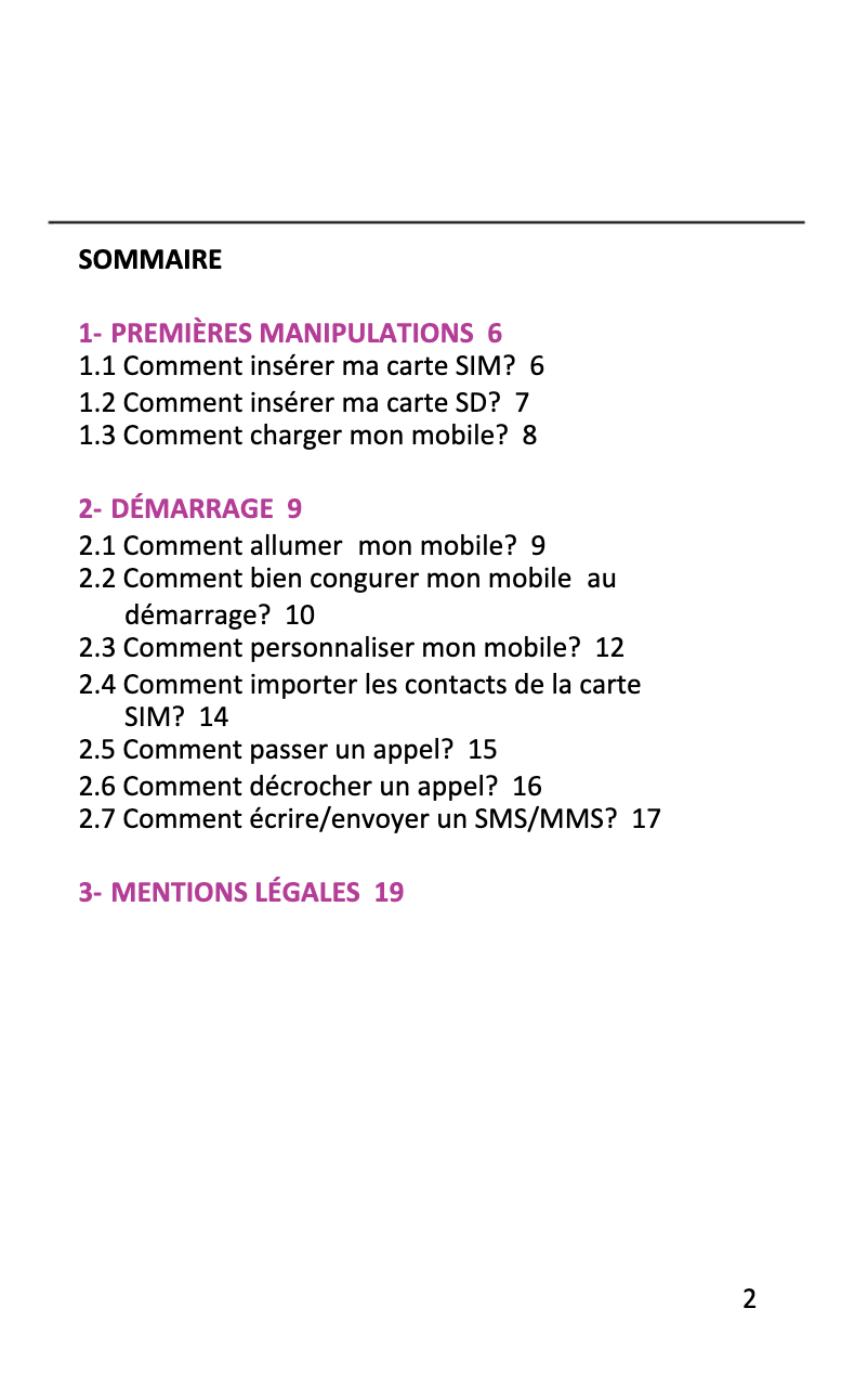 Page 1 de la notice Manuel utilisateur Hisense Staraddict 5 L678