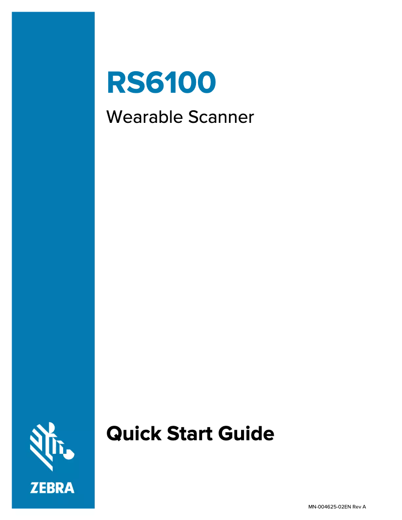 Image de la première page du manuel de l'appareil RS6100