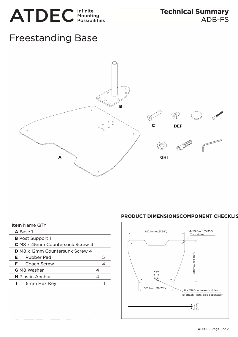 Página 1 del manual Manual de usuario Atdec ADB-FS