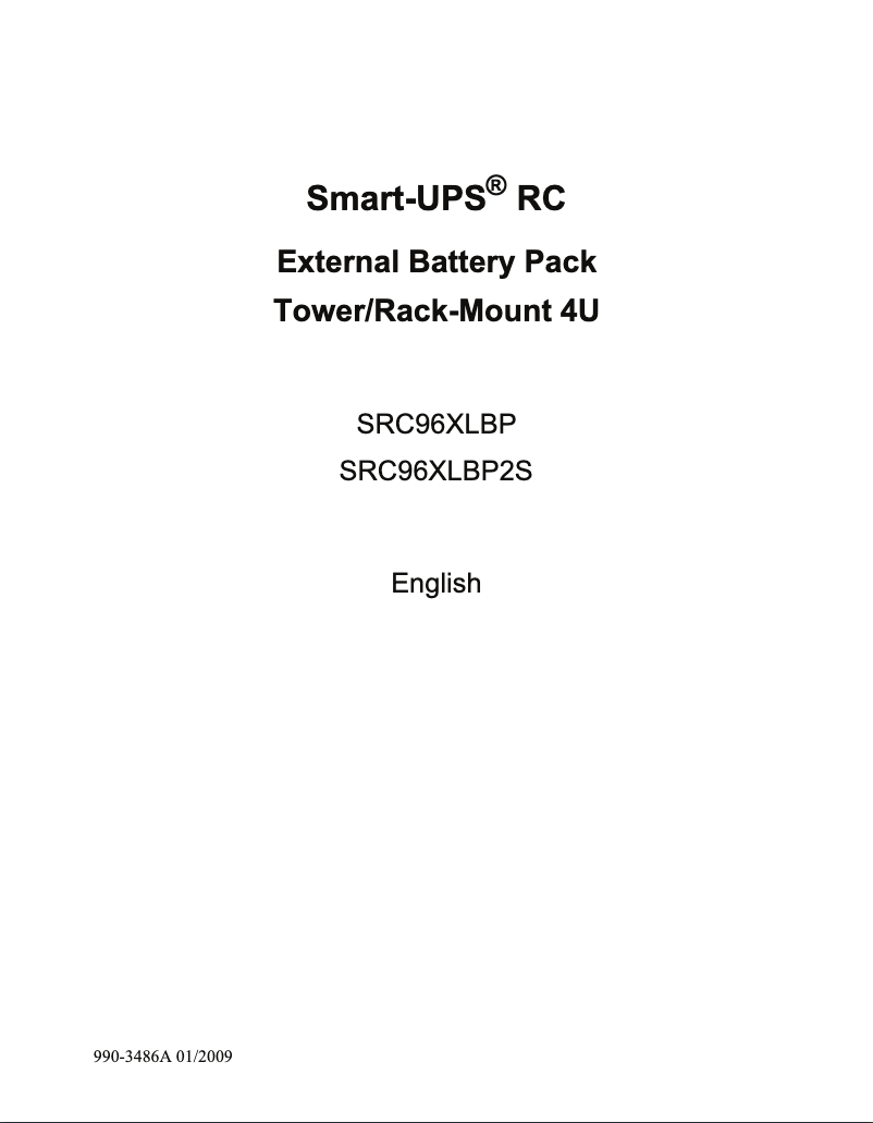 Image de la première page du manuel de l'appareil SRC96XLBP