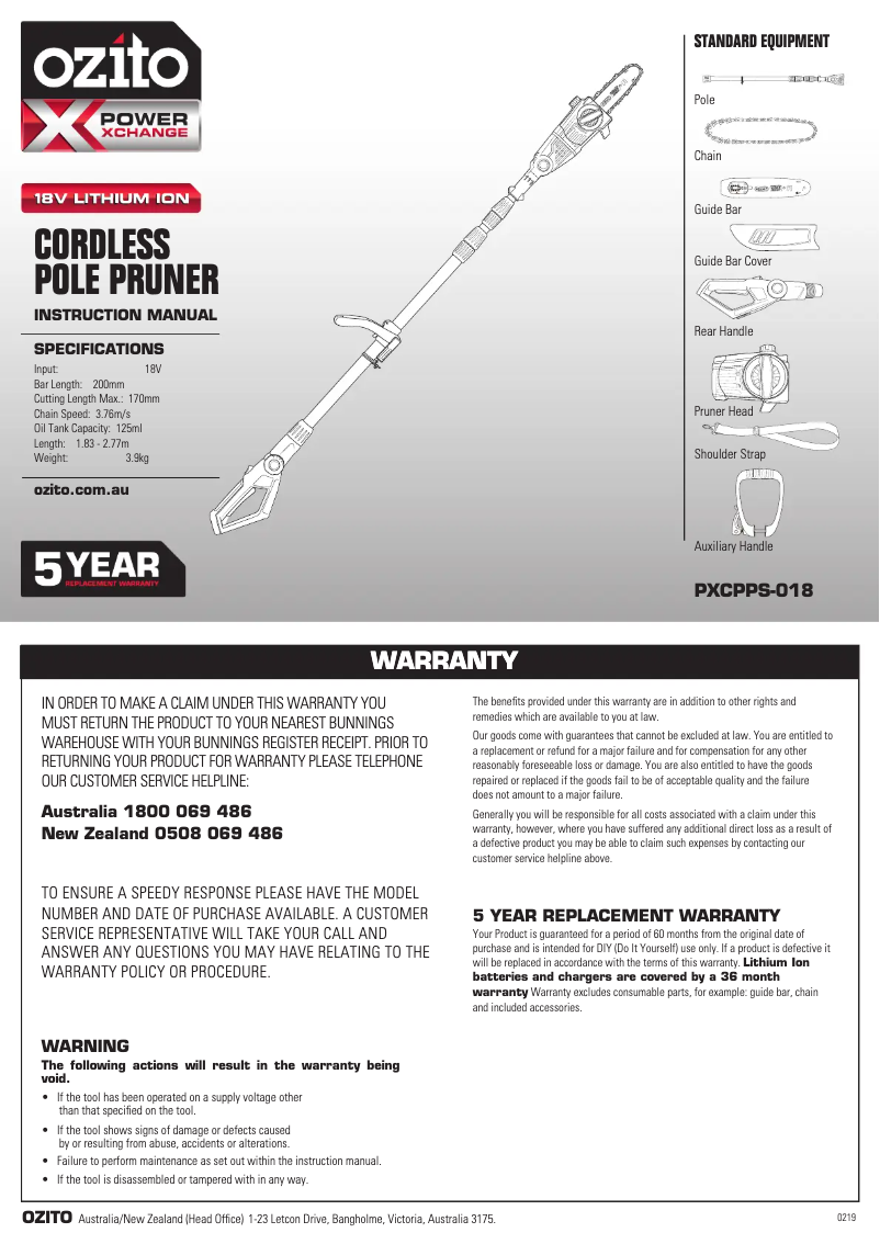 Image de la première page du manuel de l'appareil PXPPHTK-258