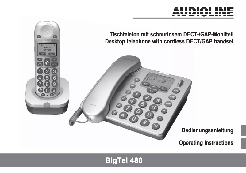 Imagen de la primera página del manual del dispositivo BigTel 480