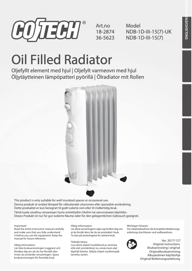 Image de la première page du manuel de l'appareil NDB-1D-III-15(7)