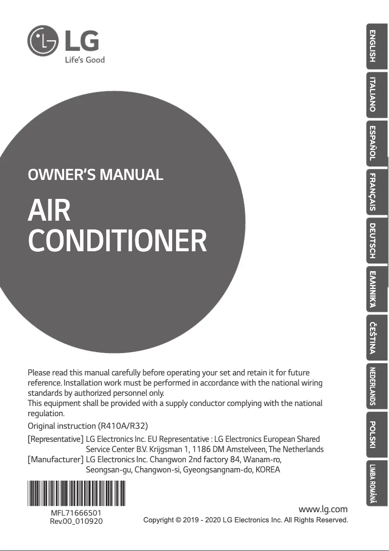 Page n°1 - Manuel utilisateur LG CT24F