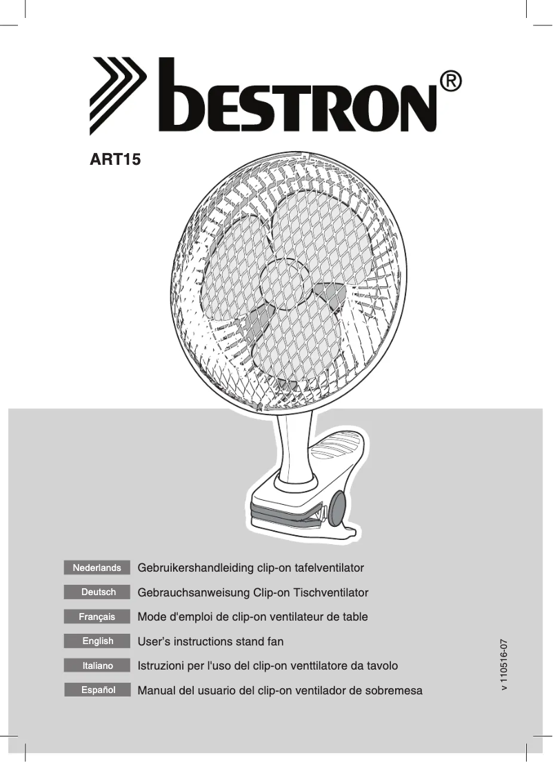 Página 1 del manual Manual de usuario Bestron ART15 Clip-On