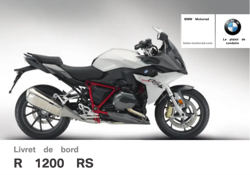 Image de la première page du manuel de l'appareil R 1200 RS (2016)