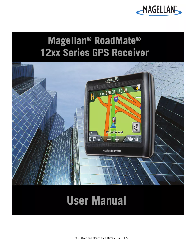 Page n°1 - Manuel utilisateur Magellan RoadMate 1217