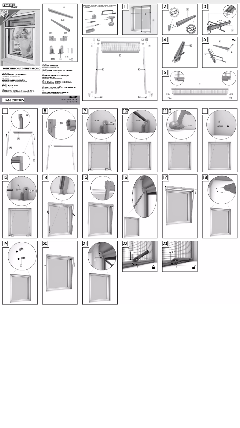 Page 1 de la notice Manuel utilisateur Powerfix QA 399